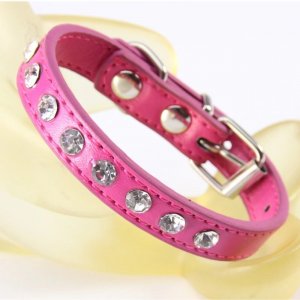 Rose Red puppy dog collar crystal hot bling rhine variants 11 1