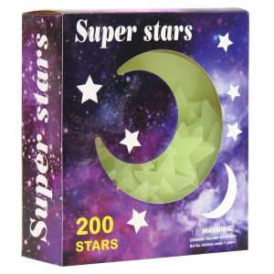 200pcs Luminous 3D Wall Stickers Glow In The Dark Stars Moon Sticker Decals for Baby rooms 5