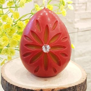 Lumânare ou de Paște mare sculptat manual din ceară de albine - LUXcandles