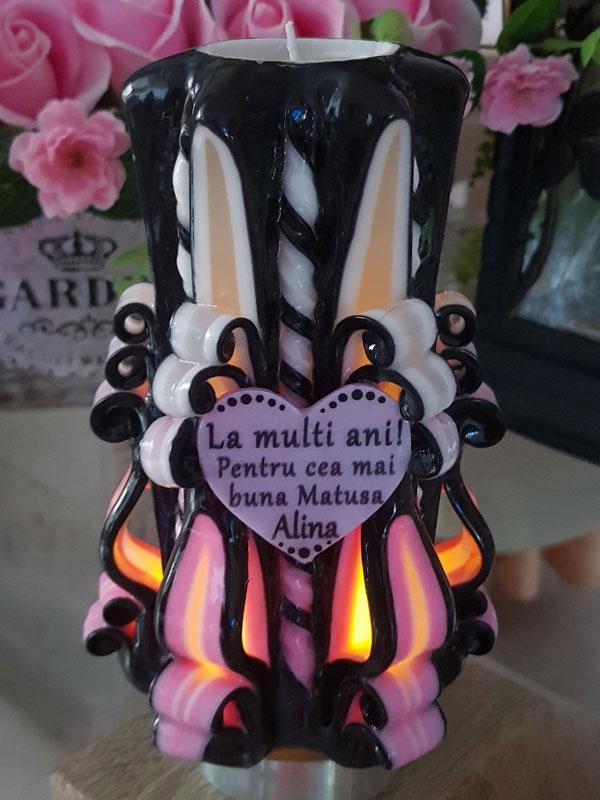 Lumânare sculptată decorativă personalizată M - LUXcandles