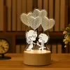 Love 3D Lamp Acrylic LED Night Light Valentines Day Gift Wedding Decoration Baby ShowerBirthday Party Rabbit 1